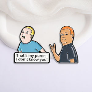 Spilla smaltata creativa con gesti d'amore a tema cartoni animati e serie TV, con scritta 'That's My Purse I Don't Know You', distintivo da risvolto, gioiello regalo - Product Image 2