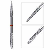 Longue tête de ponçage en acier tungstène 3/32 pour manucure, éliminateur de gel et de cuticules, embout de ponceuse à ongles