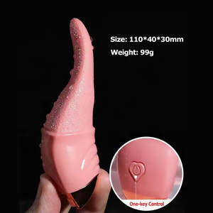 New Soft Tongue Design Licking <b>Vibrator</b> Rechargeable Heating <b>Vibration</b> Real Oral Pleasure Clitoris G Spot <b>Vibrator</b> for Women - Product Image 3
