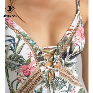 Maillot de bain une pièce tendance 2024 de haute qualité, imprimé jupe, maillots de bain rembourrés, vêtements de bain amincissants pour femmes, vêtements de plage - Product Image 5