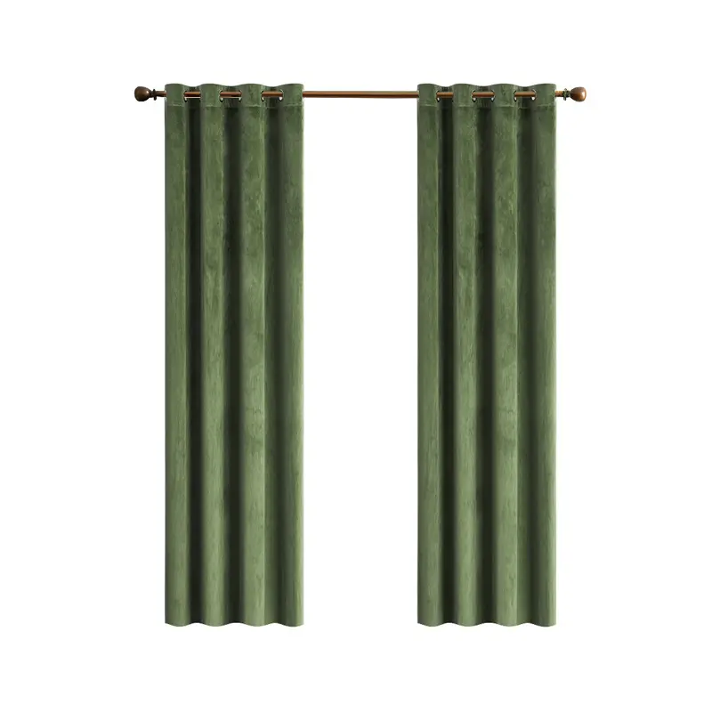 Solid color shade velvet curtain living room bedroom high-grade punch hook shade cloth shade curtain finished