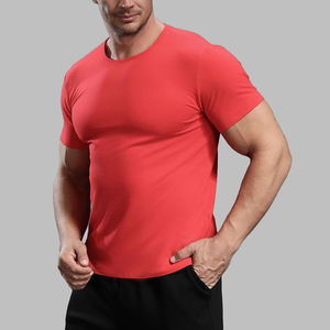 T-shirt de compression personnalisé avec logo, pour l'extérieur, coupe ajustée, tailles 2XS-3XL, séchage rapide, sport, entraînement, fitness, manches courtes - Product Image 4