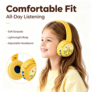 Casque sans fil de haute qualité pour enfants, casque stéréo Bluetooth à réduction de bruit active pour le jeu et l'étude à domicile - Product Image 6