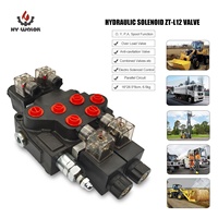 Hy-waloil Bank Solenoid 12V 3 Tuas 350bar G3/4 1/2 DCV40 Distributor Katup Kontrol Hidrolik untuk Mesin Pertanian