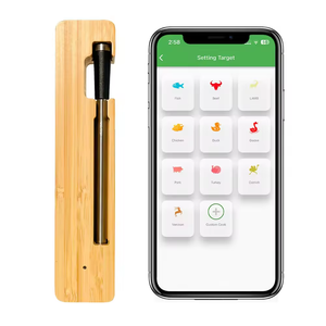 Lonnmeter ABS+Bambus Kabelloses Fleischthermometer Grill-Thermometer Intelligentes Bluetooth-Lebensmittelthermometer - Product Image 5