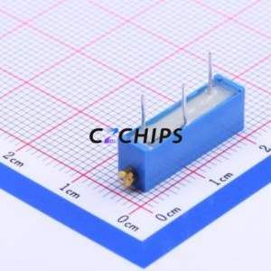 Résistance/potentiomètre réglable 3006P-1-101LF, composant traversant (THT)-3P, 6,4x4,8 mm, résistance 100 ohms, 10 %, 750 mW, 100 ppm/ ℃ - Product Image 2