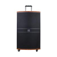 Sistema de Altavoces Inalámbricos para Karaoke con Trolley para Exteriores de 15 Pulgadas y 400 Vatios de Alta Potencia