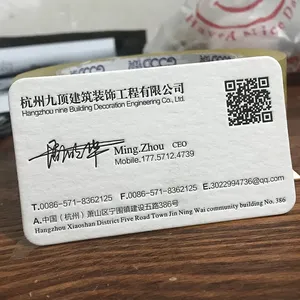 450g cotton paper both side printing business cards letter press paper custom business card