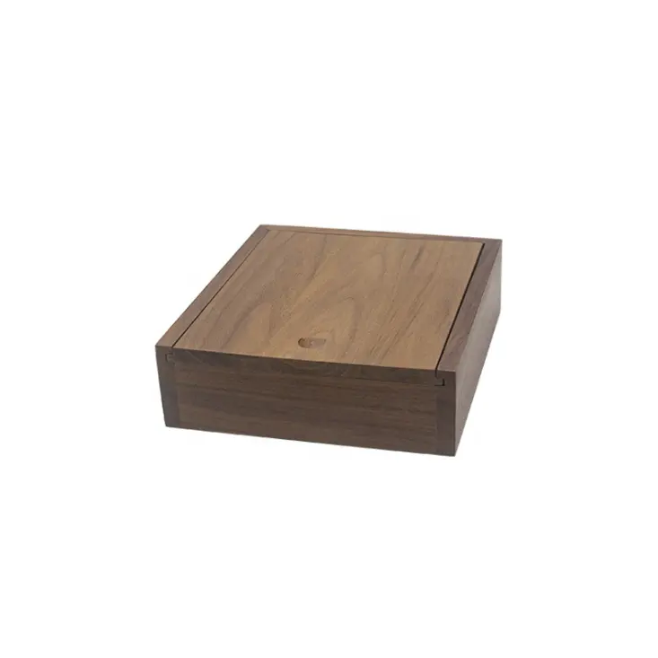 Amazon hot selling custom wood box solid walnut wooden for gift photo packaging box baby memory box