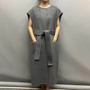 Offre Spéciale Double Face <span class=keywords><strong>Long</strong></span> Cachemire <span class=keywords><strong>Gilet</strong></span> Personnaliser Ceinturé Élégant Femmes Laine <span class=keywords><strong>Gilet</strong></span> - Product Image 1