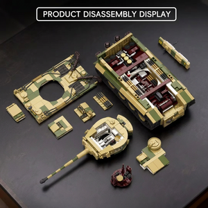 TK8003 Panzer VI Tiger S33 allemand de la Seconde Guerre mondiale, char lourd à l'échelle 1:35, blocs de construction, modèle militaire de collection pour les amateurs adultes - Product Image 6