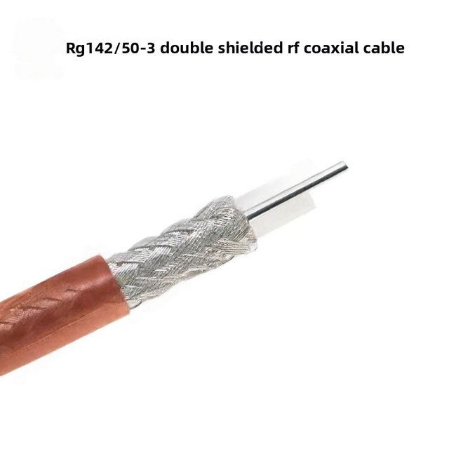 RF Coaxial Cable RG142/50-3 Double-Shielded High-Frequency Signal Feeder with Low Loss Low VSWR 1 Conductor