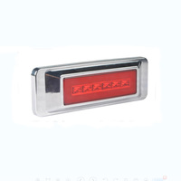 Feu de position latéral LED rectangulaire à boîtier chromé ABS PC 12-24V pour remorque