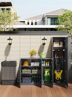 Armario de Almacenamiento Exterior Minimalista Moderno con Estructura de Acero Ligero, Resistente al Fuego, Duradero, Techo Reflectante, Impermeable y Ecológico