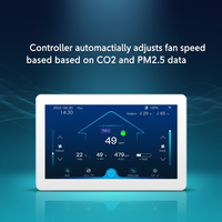 Beli pabrik layar besar pengontrol sistem ventilasi pemulihan panas CO2 PM2.5 sensor VOC WIFI RS485 pengontrol rumah pintar