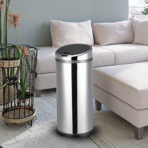 Thông Minh Thùng Rác Có Thể Chất Thải Bin Thép Không Gỉ Tự Động Cảm Biến Chuyển Động Hồng Ngoại Thùng Rác Chrome Mạ - Product Image 2