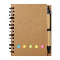 Cuaderno Espiral de Papel Kraft con Diseño Personalizado, Notas Adhesivas Reutilizables, Notas Adhesivas Desprendibles Personalizables