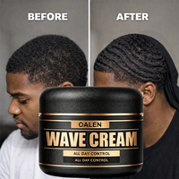 Oalen Private Label Black Mens 360 Wave Hair Styling Set Wave Pomade Styling Powder Super Hold Spritz and Pear Edge Control