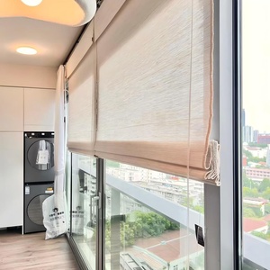 Natural <strong>Bamboo</strong> <strong>Roll</strong> <strong>Blinds</strong> Light Filtering Window Shades Sun UV Protection Privacy Screen Home Office Bedroom Balcony <strong>Patio</strong> - Product Image 1