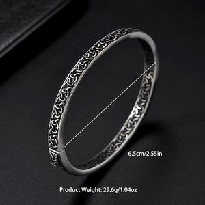 Bracelet vintage en acier inoxydable pour homme, style nordique, nœud triangulaire viking, rune Odin <span class=keywords><strong>Aegis</strong></span>, bracelet punk, amulette, talisman, bijoux - Product Image 4