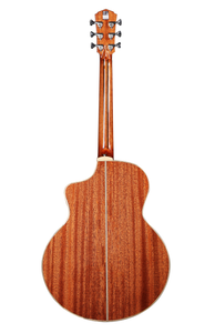 Guitare acoustique haut de gamme en bois massif 41 pouces avec incrustation de paon sculptée à la main, épicéa massif et acajou, guitare folk personnalisée - Product Image 2