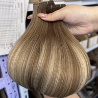 Ombre Piano Genius Trame Vierge Extensiones Cabello Naturel Remy Double Dessiné Russe Génie Trame Cheveux
