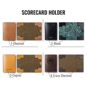 Emboss Couverture de livre de parcours personnalisée en similicuir Porte-cartes de score de <span class=keywords><strong>golf</strong></span> Accessoires de <span class=keywords><strong>golf</strong></span> pour <span class=keywords><strong>club</strong></span> de <span class=keywords><strong>golf</strong></span> - Product Image 4