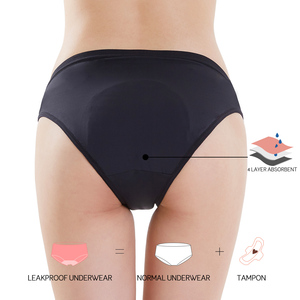 Échantillons gratuits <span class=keywords><strong>culotte</strong></span> <span class=keywords><strong>menstruelle</strong></span> antibactérienne pour femmes <span class=keywords><strong>culotte</strong></span> hygiénique lavable à 4 couches <span class=keywords><strong>culotte</strong></span> <span class=keywords><strong>menstruelle</strong></span> pour adolescente - Product Image 2