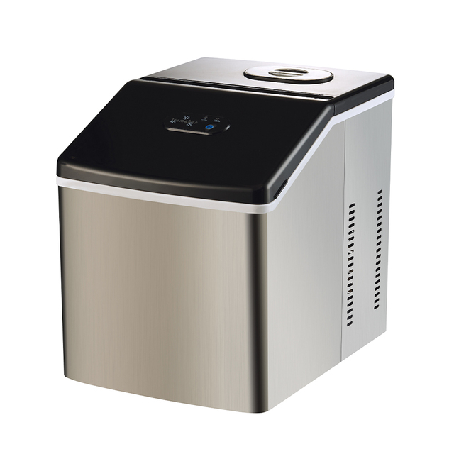 220V Electric High Efficiency Portable Cube Ice Maker 18kg 24hr Capacity Compressor Air Cooling Dual Water Input Household