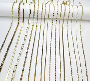 Chaînes <span class=keywords><strong>en</strong></span> acier inoxydable <span class=keywords><strong>en</strong></span> vrac |   Chaîne <span class=keywords><strong>en</strong></span> acier inoxydable plaqué or 18 carats PVD, hypoallergénique, imperméable, sans ternissement, pour la fabrication <span class=keywords><strong>de</strong></span> bijoux - Product Image 3