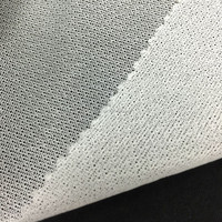 Entoilage élastique thermocollant 100 % polyester tricoté circulaire, toucher doux, largeur 150 cm pour vêtements