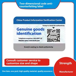 Etiquetas de Seguridad con Código QR para Impresión de Logotipos Anti-Falsificación del Fabricante, Etiquetas Anti-Falsificación con un Código de Seguimiento, Una Etiqueta por Artículo - Product Image 4
