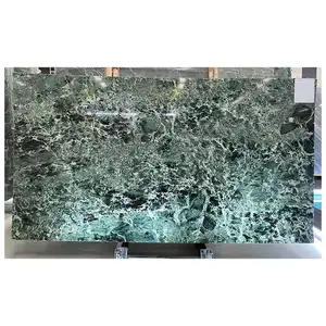 천연 에메랄드 녹색 대리석 실내 벽 패널 고급 돌 벽 및 바닥 대리석 석판 TV 벽 장식용 돌
