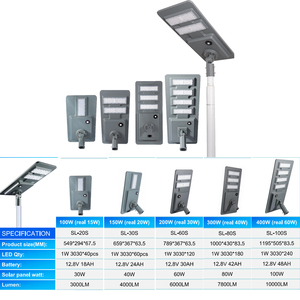 Économie d'énergie lumineuse superbe de 20W IP65 travail de 12 heures tout dans un réverbère actionné solaire de LED - Product Image 2