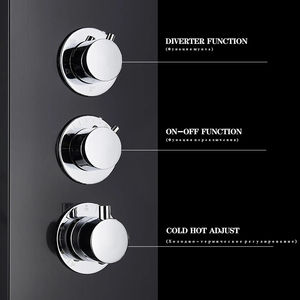 Robinet <span class=keywords><strong>de</strong></span> Douche Thermostatique Cascade Panneau <span class=keywords><strong>de</strong></span> Douche Pluie 3 Poignées Colonne Mélangeuse <span class=keywords><strong>de</strong></span> Douche <span class=keywords><strong>de</strong></span> Salle <span class=keywords><strong>de</strong></span> Bains avec Douchette - Product Image 4
