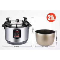 Cuisinière à pression électrique automatique en acier inoxydable de 25 L avec écran LED pour la maison, l'hôtel et l'usage domestique