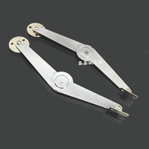Tige de support pour porte d'armoire, levier pliant en deux sections de 9 pouces pour portes à ouverture vers le bas, design industriel, installation facile - Product Image 1