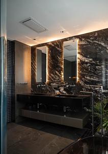 Granit Hitam Kosmik |   Tekstur Urat Batu Hitam-Emas Mengalir, Batu Dekorasi Mewah untuk Dinding/Lantai/Meja/Tangga - Product Image 4