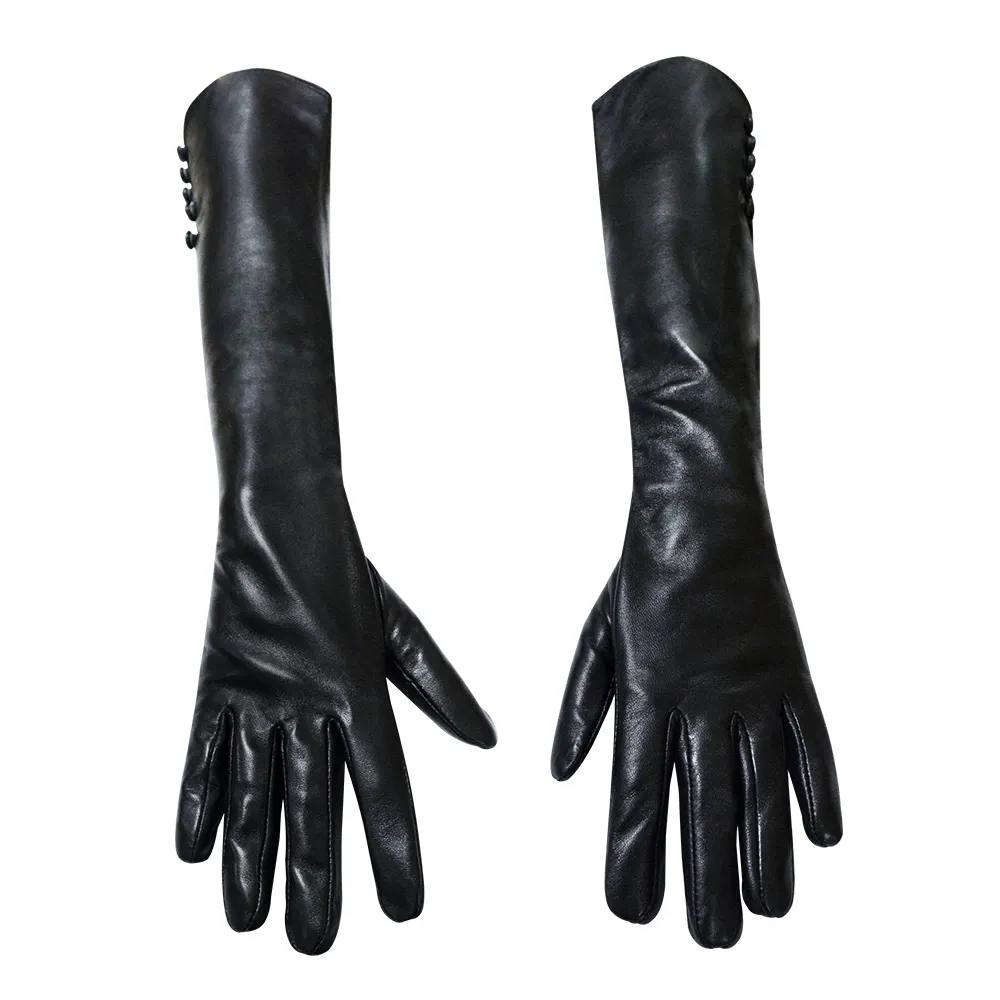 Gants en peau de mouton à manches longues personnalisé mode opéra dame gants en gros gants de haute qualité pour dame