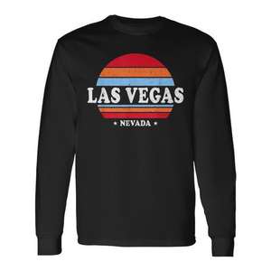 T-shirt à manches longues Las Vegas Nevada, design rétro vintage, chemise souvenir - Product Image 1