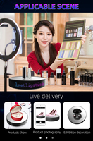 20cm APP-gesteuerter LED-Display Elektrischer Drehteller für Schmuck, Modelle, Live-Werbung und Geschäftspräsentationen