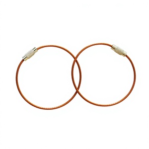 Yiwang พวงกุญแจเชือกลวดสแตนเลส150มม. สีส้ม - Product Image 2