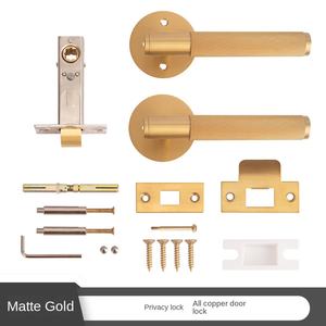 Manija de puerta de baño sin llave con cerradura de canal de baño individual moderna con cobre de privacidad para hoteles y apartamentos Garantía de 5 años - Product Image 6