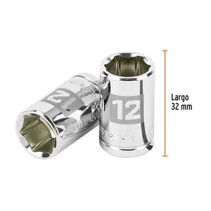 BOX 6 Chiave a Bussola da 12mm, 6 Punte, Attacco da 3/8'', TRUPER - Product Image 3