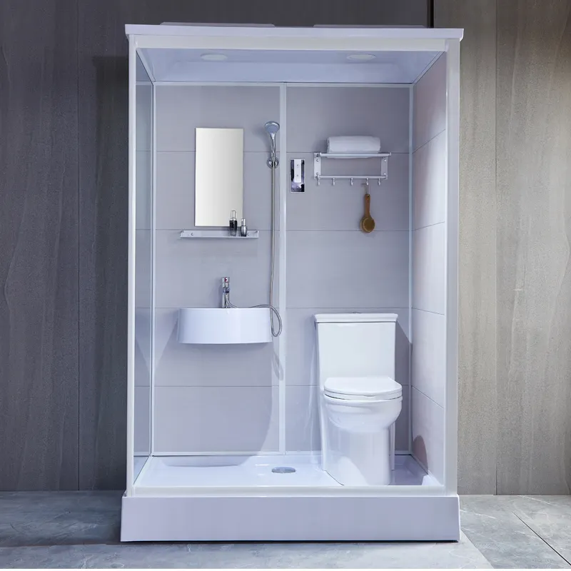 Vendita calda prefabbricata modulare completo prefabbricata bagno baccelli modulari doccia a vapore con wc