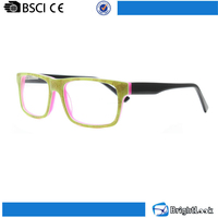 Lunettes de vue à monture optique Vogue unisexe en gros acétate flexible à la mode haut de gamme