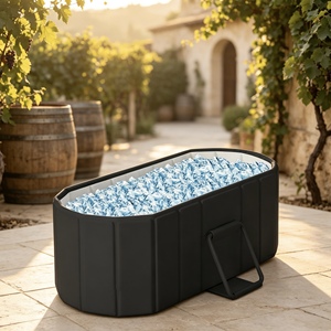 <b>Large</b> capacity indoor spa bathing gear foldable for adults to relieve muscle soreness after long time exercise Ice Bath Tub - Product Image 1