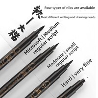 Stylo de calligraphie à poils doux de style TikTok, manche en plastique, disponible en grand/moyen/petit format, ensemble complet