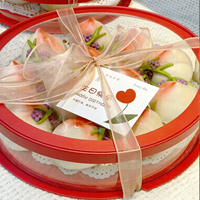 Boîte à gâteau ronde IMEE de 4, 6, 8 et 10 pouces, boîte à dessert, à sushi et à fleurs avec fenêtre pour anniversaire et Saint-Valentin