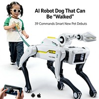 Perro Robot Educativo con IA, Control por Aplicación, Programación por Voz y Funciones de Llamada Telefónica, Material Plástico
